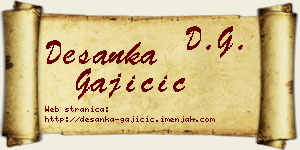 Desanka Gajičić vizit kartica